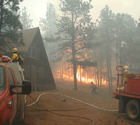 Fire Threatens House